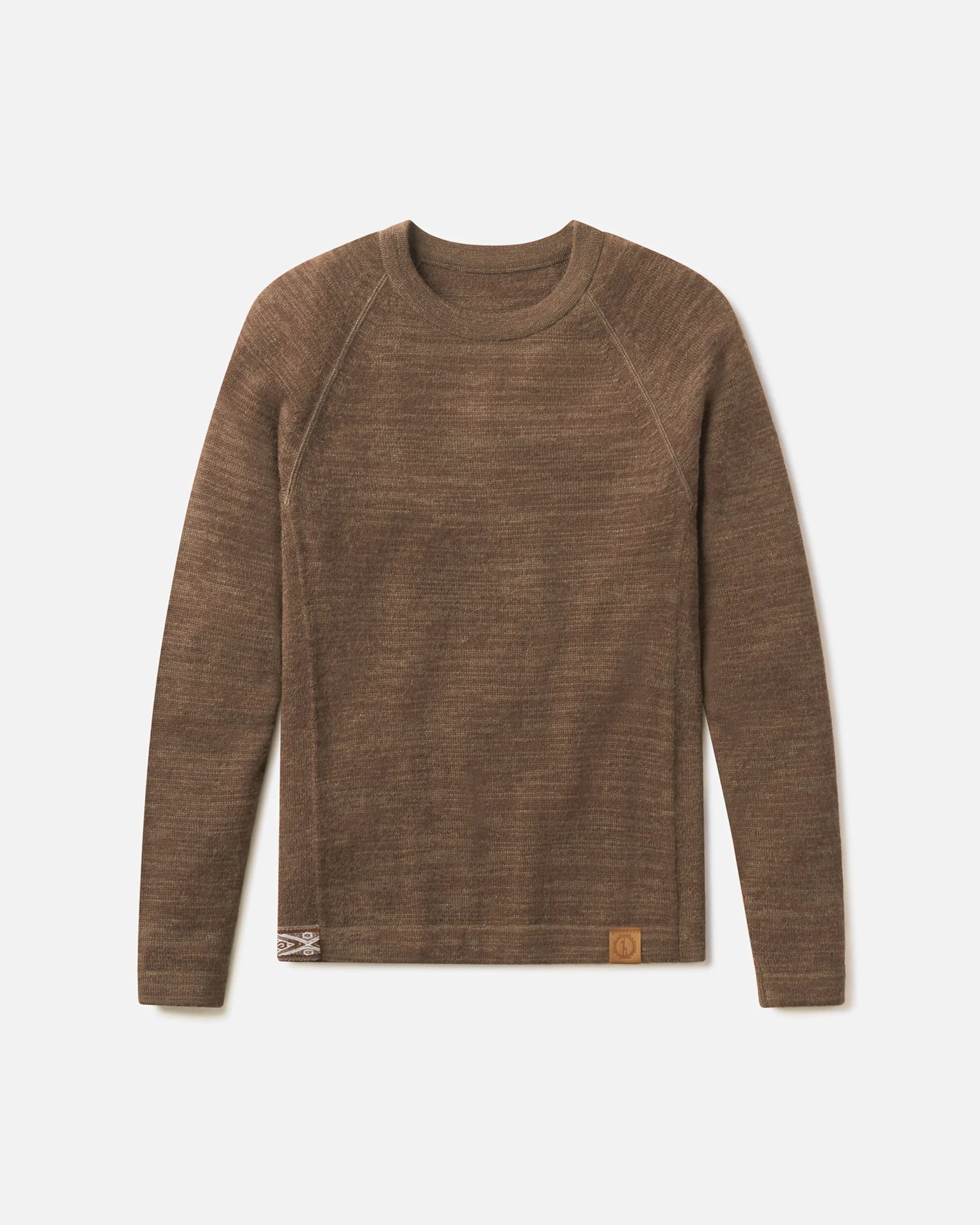 The Original Crew Sustainable Alpaca Wool Sweater in Cafe Heather / Brown – PAKA Apparel
