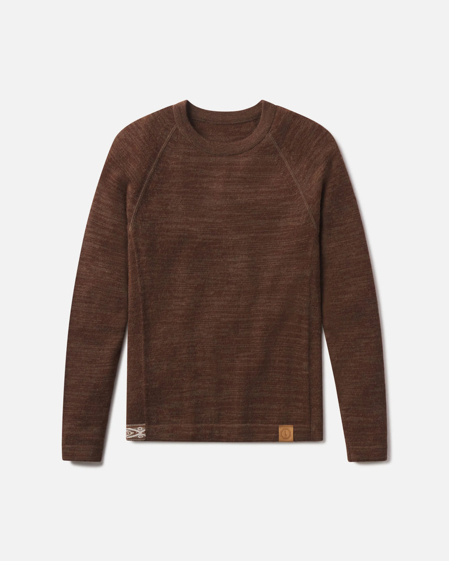 The Original Crew Cacao Dark Brown Alpaca Natural Fiber Crewneck Sweater – PAKA Apparel