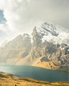 Ausangate a snowy mountain with blue lakes