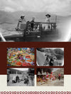 Collage of 16mm film stills and photos showing Andean weavers, a small boat scene, and colorful textiles evoking the Yachapa documentary