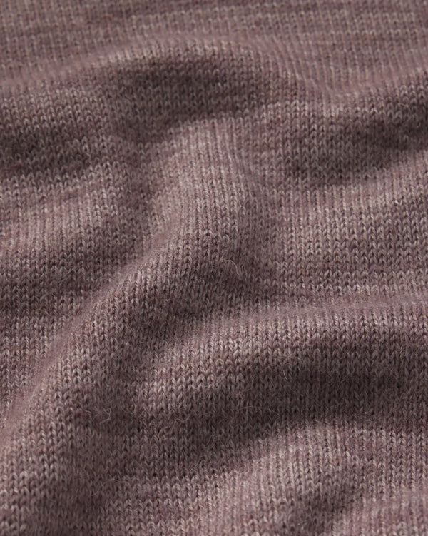 Close-Up of Natural Alpaca Fiber Knit on The Hoodie Sweater in Flint / Light Brown – PAKA Apparel
