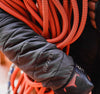 A women wearing her Pakafill puffer jacket. It says 