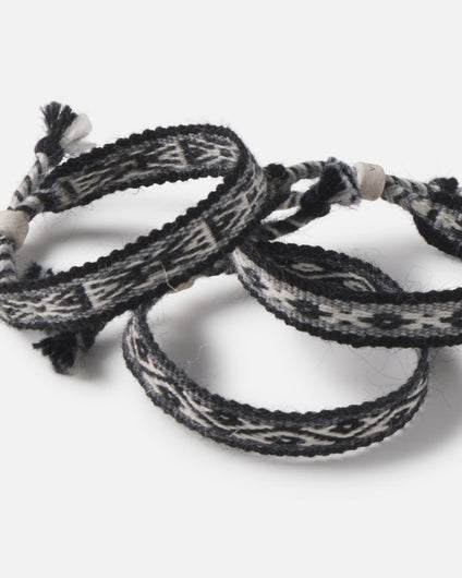 3 Pack of Mayu Grey Handwoven Quechua Alpaca Bracelets Made in Peru with Inca Design – PAKA Apparel