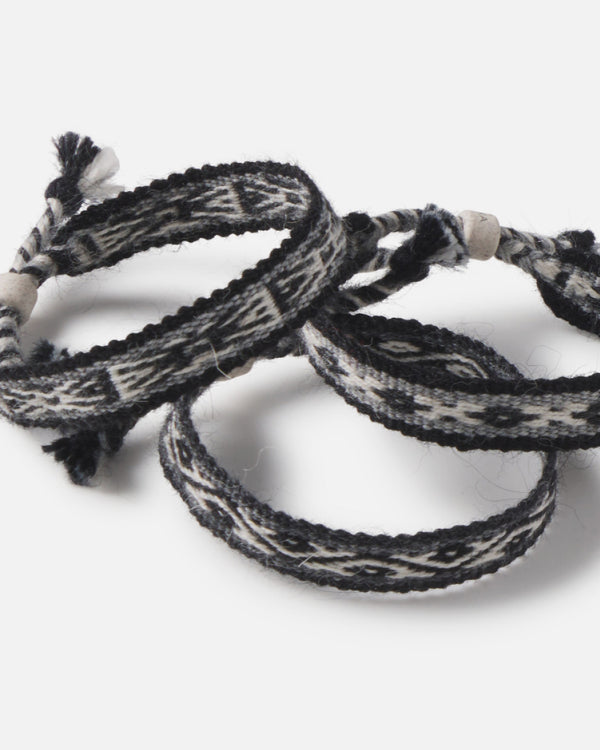 3 Pack of Mayu Grey Handwoven Quechua Alpaca Bracelets Made in Peru with Inca Design – PAKA Apparel