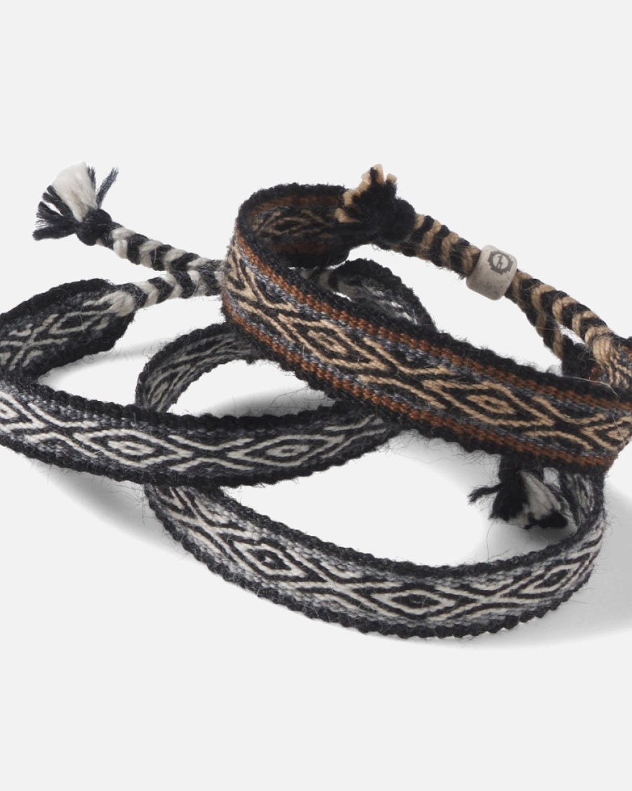 3 Pack of Ñawi Grey Handwoven Quechua Alpaca Bracelets Made in Peru with Inca Design – PAKA Apparel