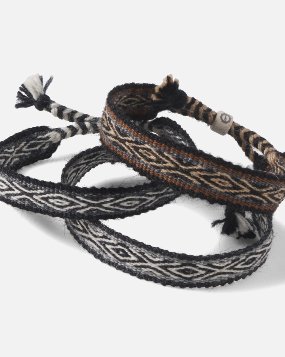 3 Pack of Ñawi Grey Handwoven Quechua Alpaca Bracelets Made in Peru with Inca Design – PAKA Apparel