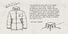 Quote graphic about designing the Huascarán jacket inspired by Peru with a small jacket sketch