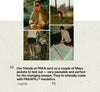 Photo collage with Lael W. testimonial: “Mayu jackets are very packable and ethically insulated with PAKAFILL®”