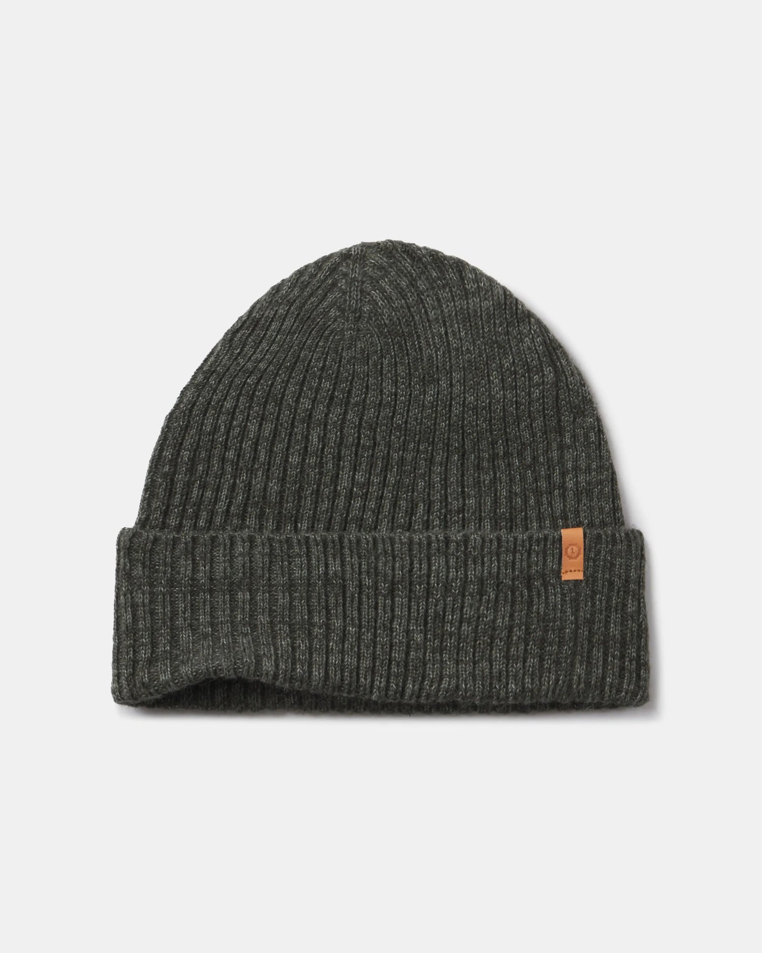 Cozy Marled Alpaca-Merino Wool Blend Beanie in Andean Moss / Dark Green with PAKA Logo on Leather Tag – PAKA Apparel