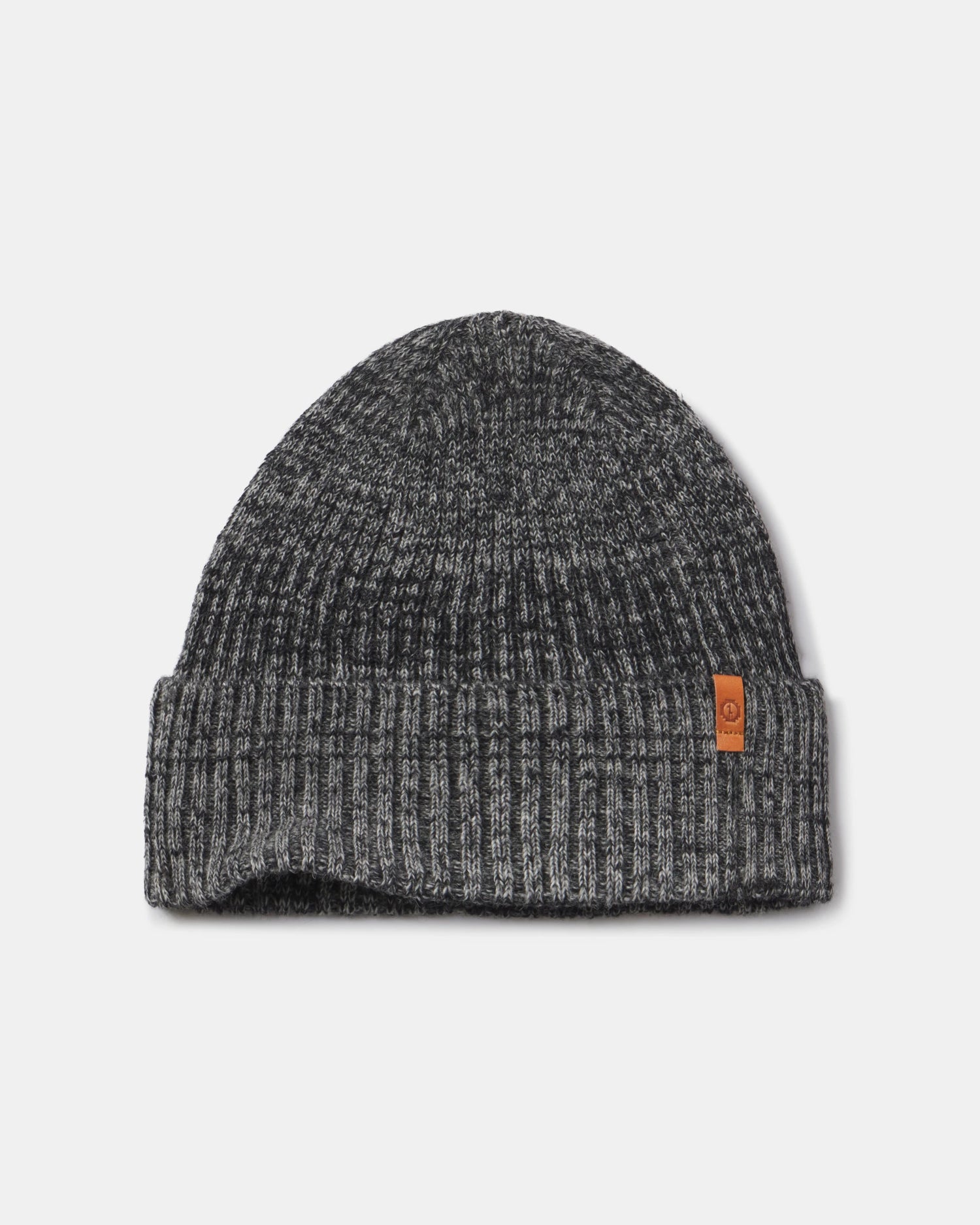 Heathered Charcoal Grey Alpaca Wool Marled Beanie Hat from Peru with Leather PAKA Logo Tag – PAKA Apparel