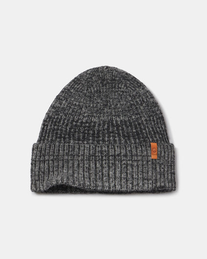 Heathered Charcoal Grey Alpaca Wool Marled Beanie Hat from Peru with Leather PAKA Logo Tag – PAKA Apparel