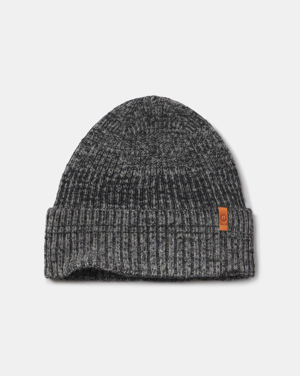 Heathered Charcoal Grey Alpaca Wool Marled Beanie Hat from Peru with Leather PAKA Logo Tag – PAKA Apparel