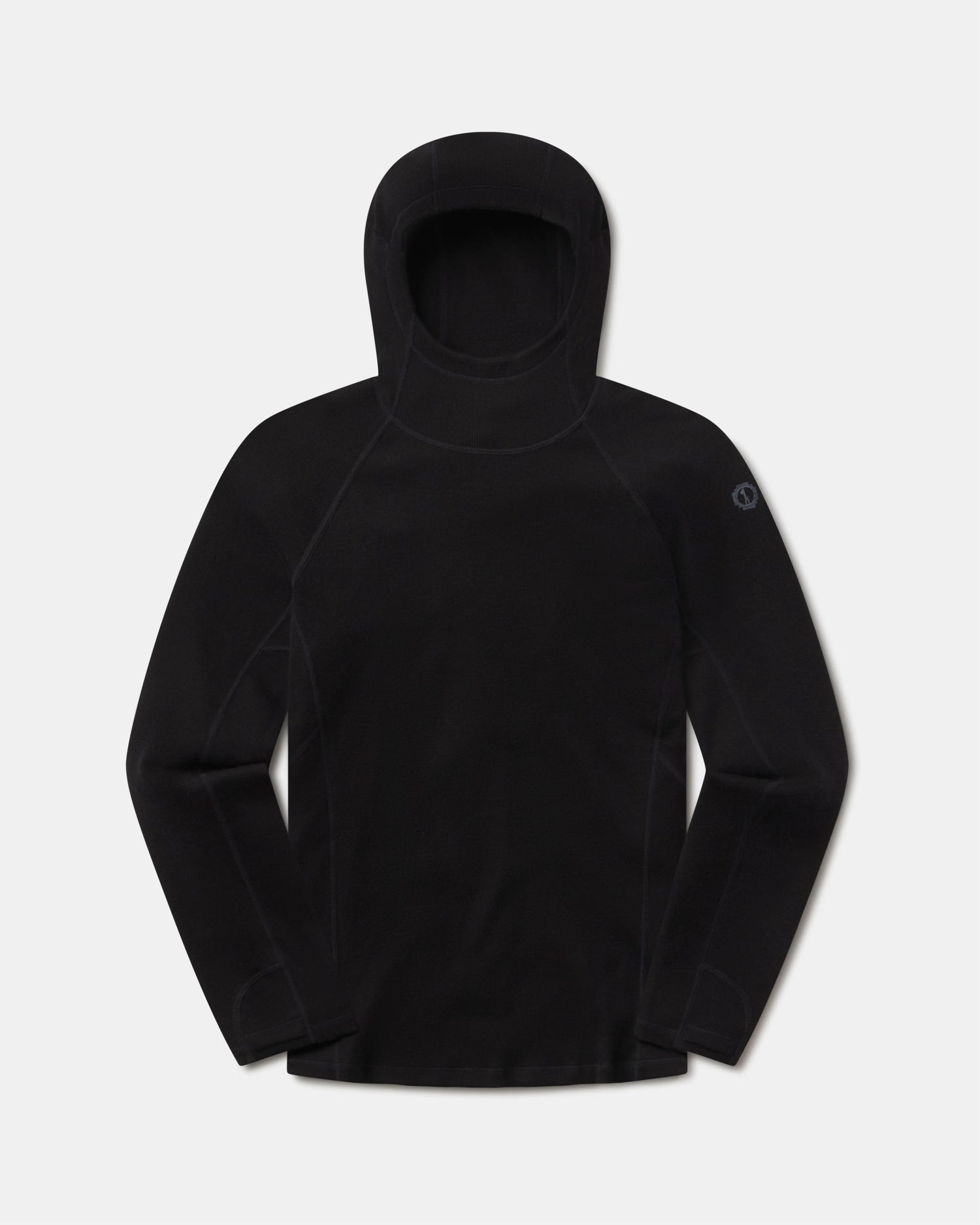 Men's Sustainable Thermal Hoodie Baselayer in Black – PAKA Apparel