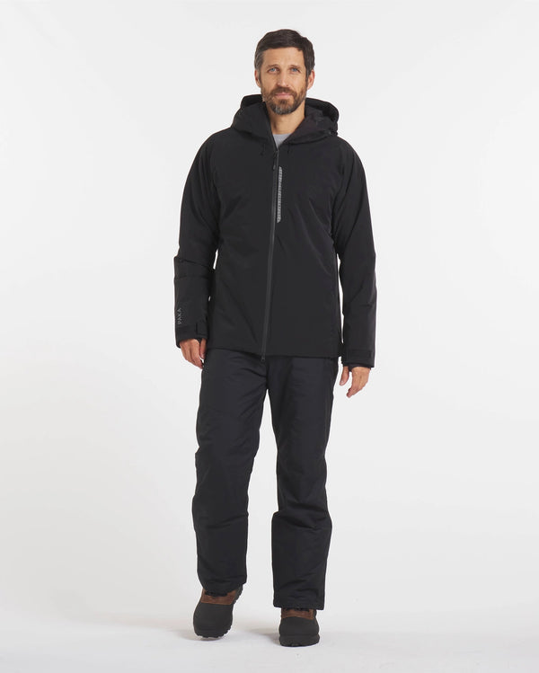 Full-Height Shot of Man in Black Apu Parka Lightweight Winter Jacket – PAKA Apparel