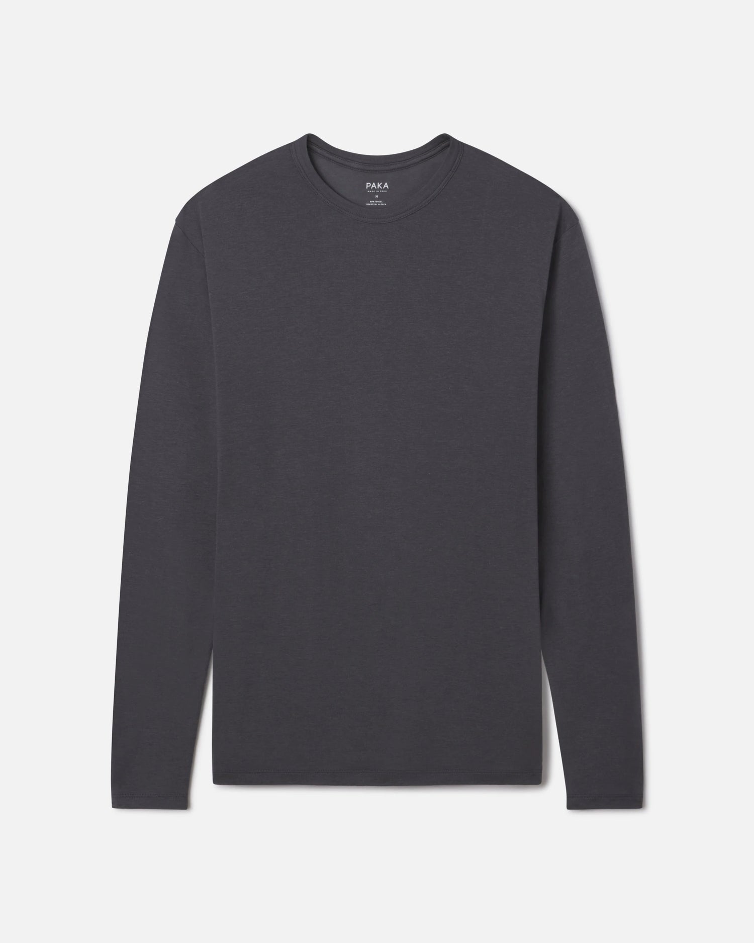 Men's Aire Sustainable Alpaca Long Sleeve Shirt in Charcoal Blue – PAKA Apparel