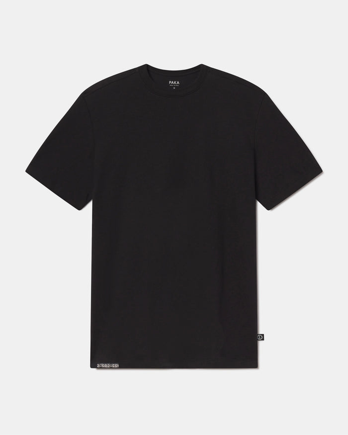 Black Essential Tee Breathable Organic Pima Cotton and Alpaca Men's T-Shirt – PAKA Apparel