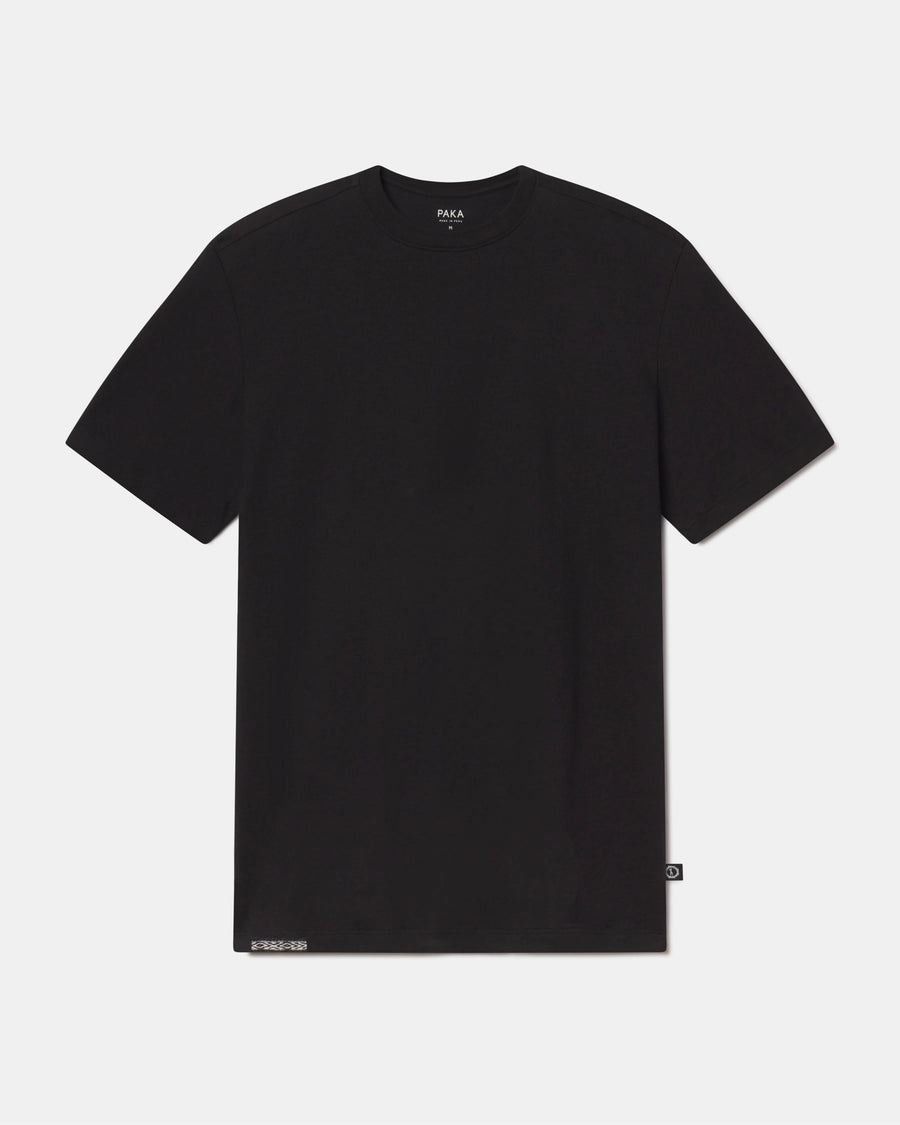 Black Essential Tee Breathable Organic Pima Cotton and Alpaca Men's T-Shirt – PAKA Apparel
