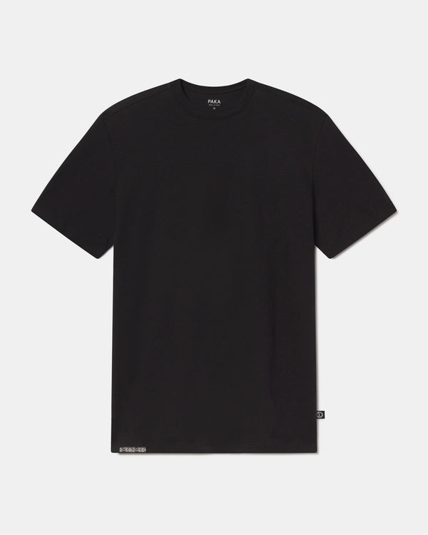 Black Essential Tee Breathable Organic Pima Cotton and Alpaca Men's T-Shirt – PAKA Apparel