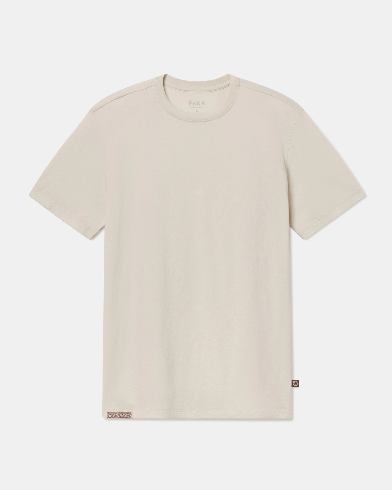 Bone / Off-White Essential Tee Men's Organic Pima Cotton and Alpaca T-Shirt from Peru – PAKA Apparel