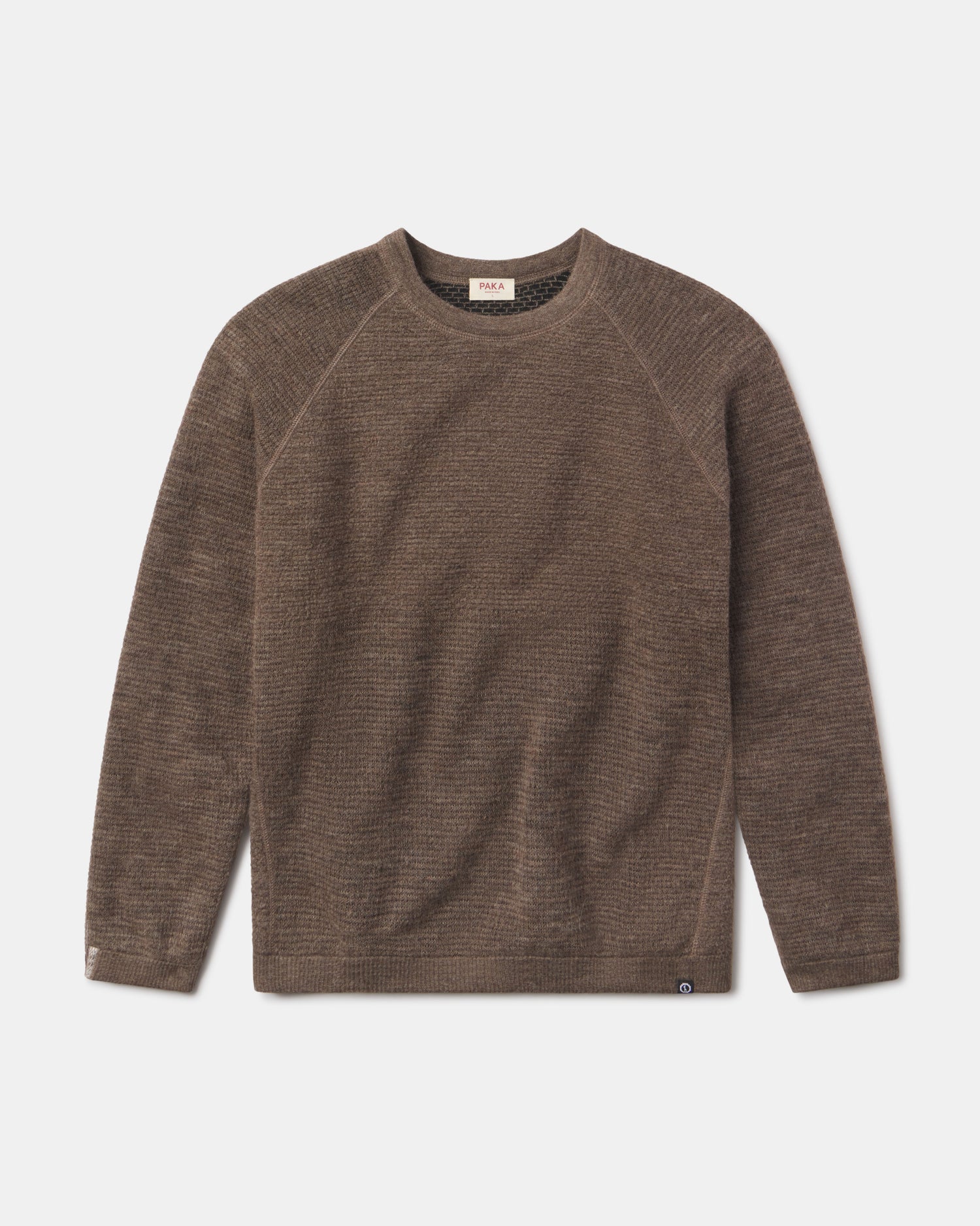 Men's Mountain Crew Alpaca Blend Hiking Sweater in Wood / Brown – PAKA Apparel