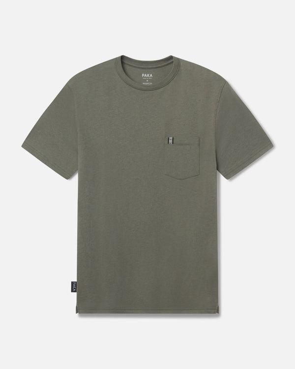 Forage / Dark Green Men's Royal Alpaca Organic Pima Cotton Blend Pocket T-Shirt – PAKA Apparel