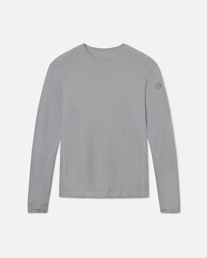Silver Grey Men's Alpaca Wool Thermal Winter Baselayer Top – PAKA Apparel