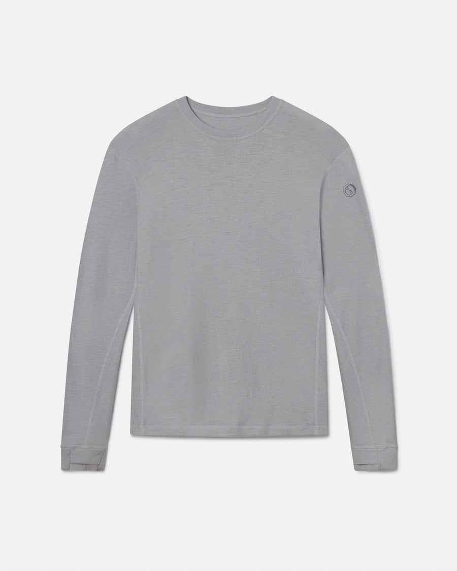 Silver Grey Men's Alpaca Wool Thermal Winter Baselayer Top – PAKA Apparel