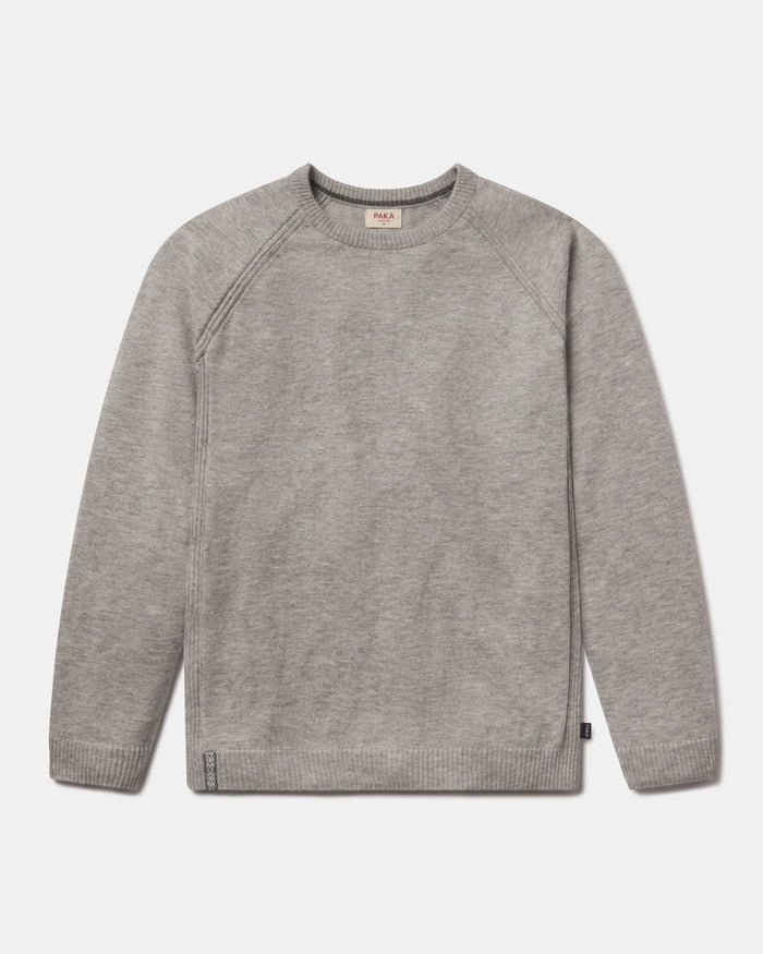 Men's Ultralight COOLPLUS Crewneck Alpaca Sweater in Ice Heather Grey – PAKA Apparel