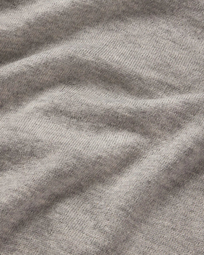 Heather grey alpaca fabric swatch