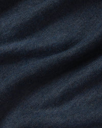 Front view of Men’s Ultralight 1.0 Crew in navy showing ultralight alpaca knit, crew neckline, and slim fit on model