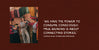 Quote graphic showing praise for the PAKA Heritage Collection next to a photo of a person standing among colorful Peruvian textiles on a brown background