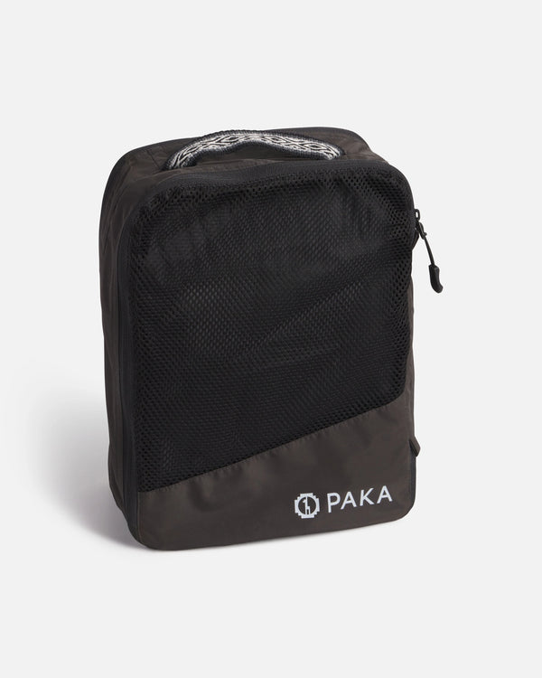 Upright Black Compression Packing Cube for Travel with Hand Woven Inca ID – PAKA Apparel