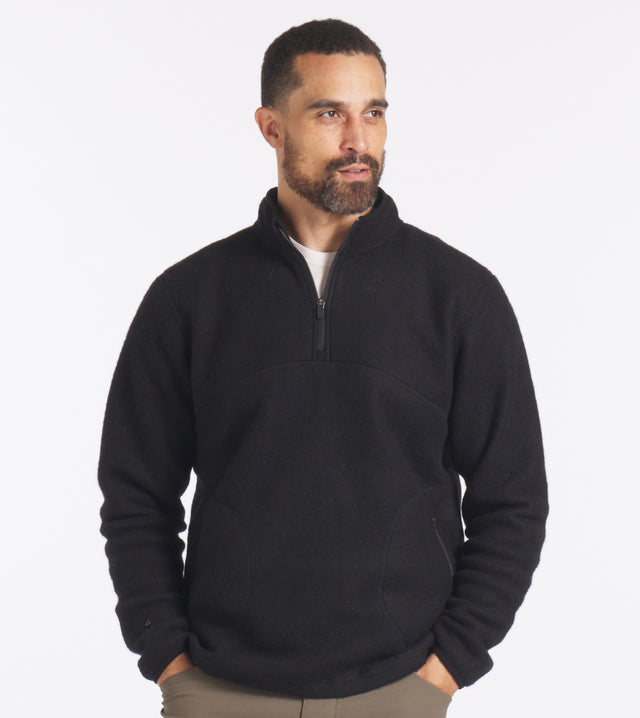Front view of PAKACLOUD fleece showcasing ultra-soft brushed alpaca texture on white studio background