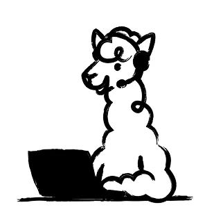 Customer support alpaca icon