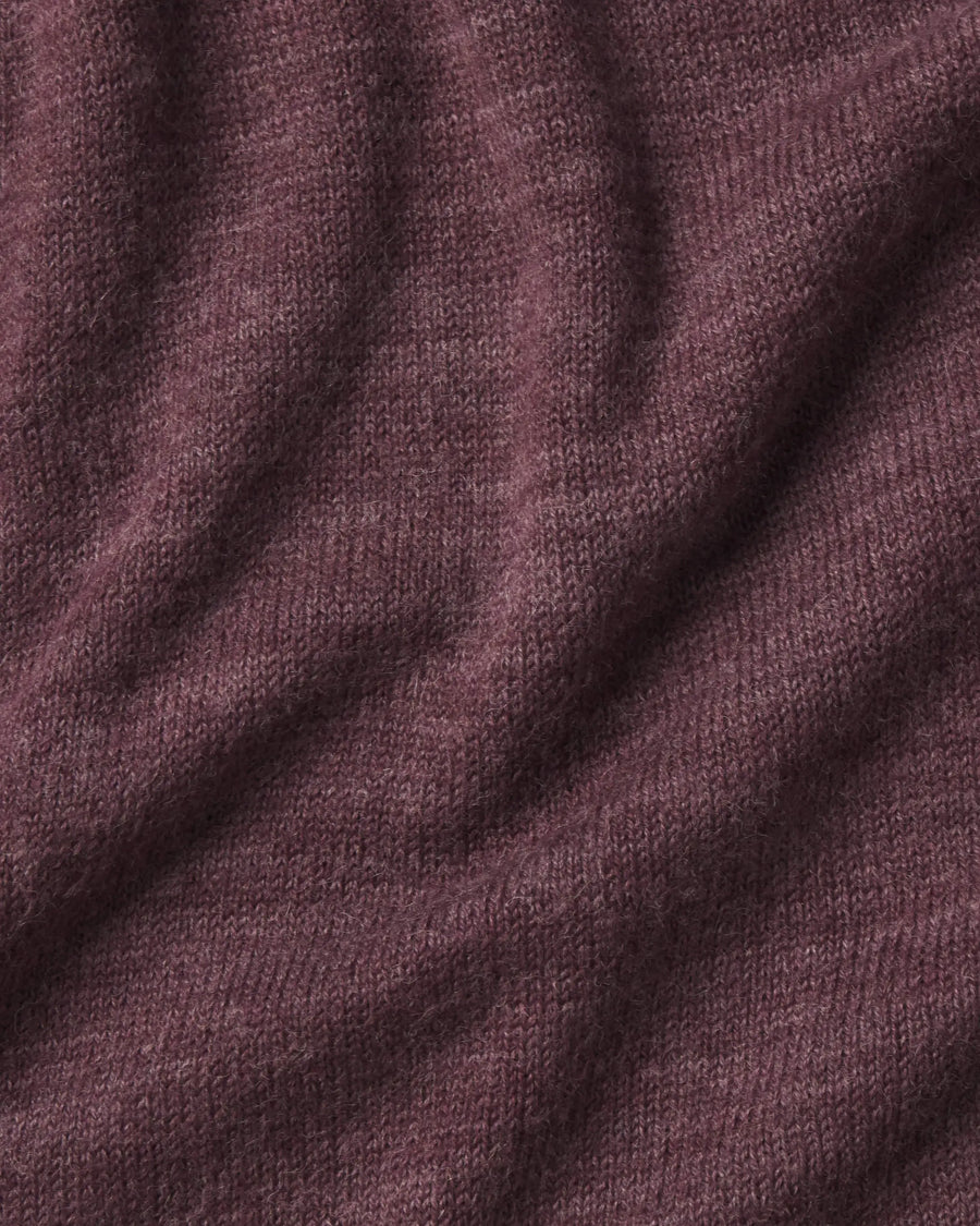 Raisin alpaca wool swatch