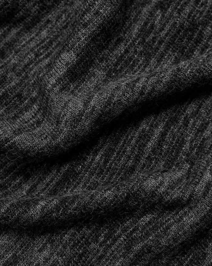 Charcoal alpaca wool swatch