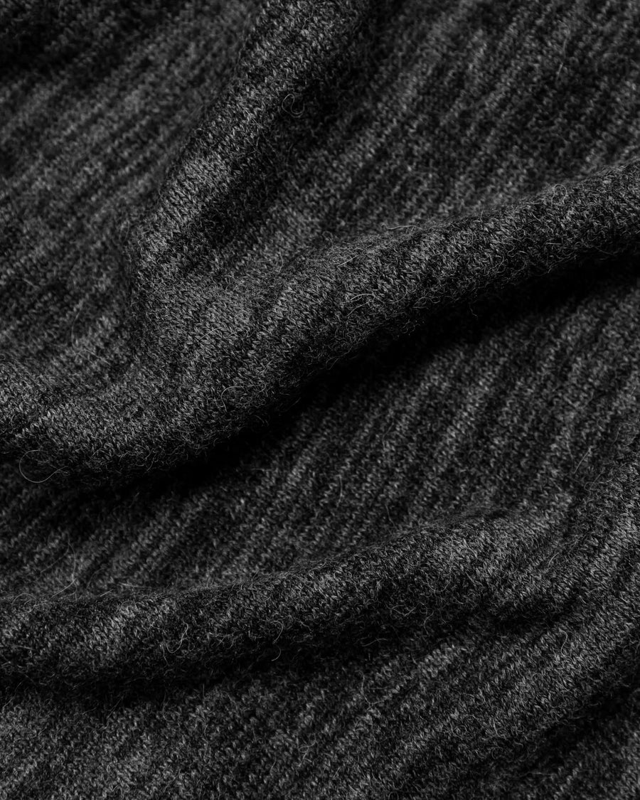 Charcoal alpaca wool swatch