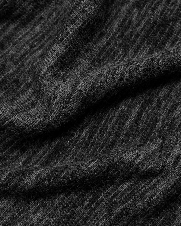 Charcoal alpaca wool swatch