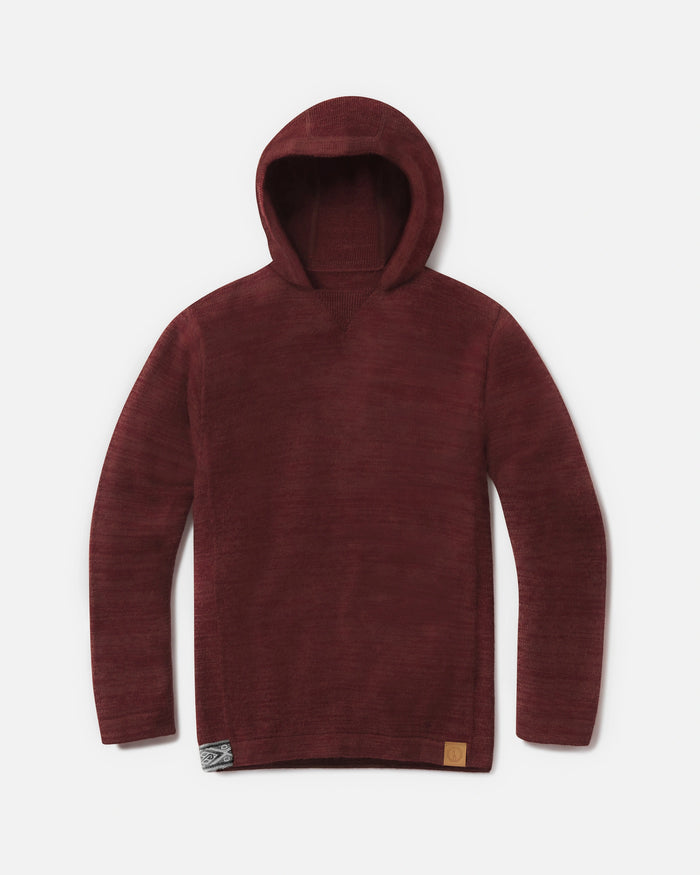 The Hoodie Burgundy Sustainable Alpaca Wool Hoodie Sweater – PAKA Apparel