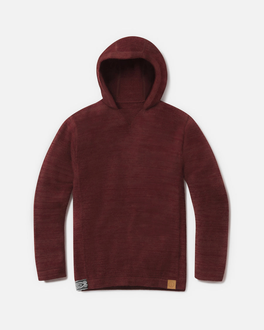 The Hoodie Burgundy Sustainable Alpaca Wool Hoodie Sweater – PAKA Apparel