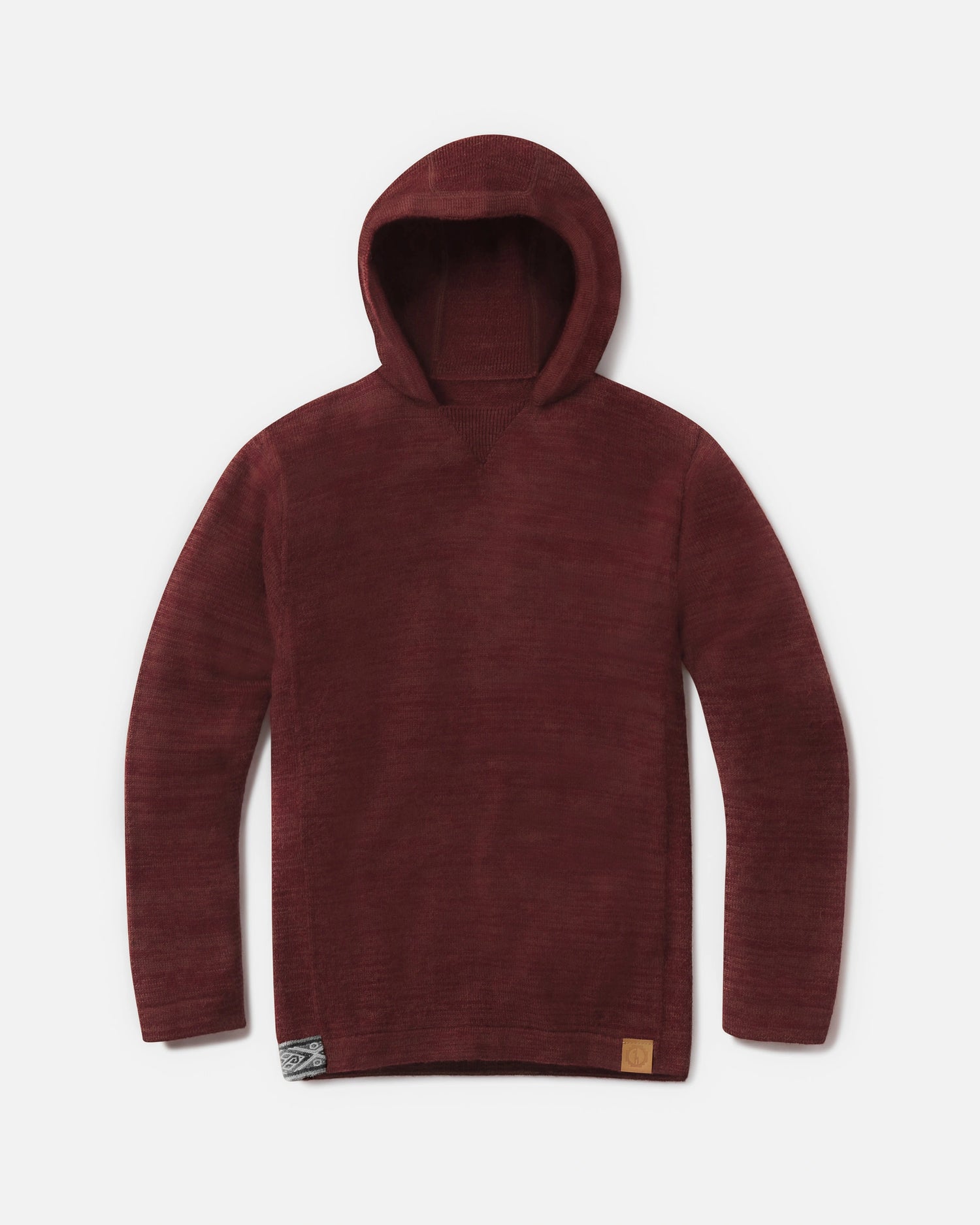 The Hoodie Burgundy Sustainable Alpaca Wool Hoodie Sweater – PAKA Apparel