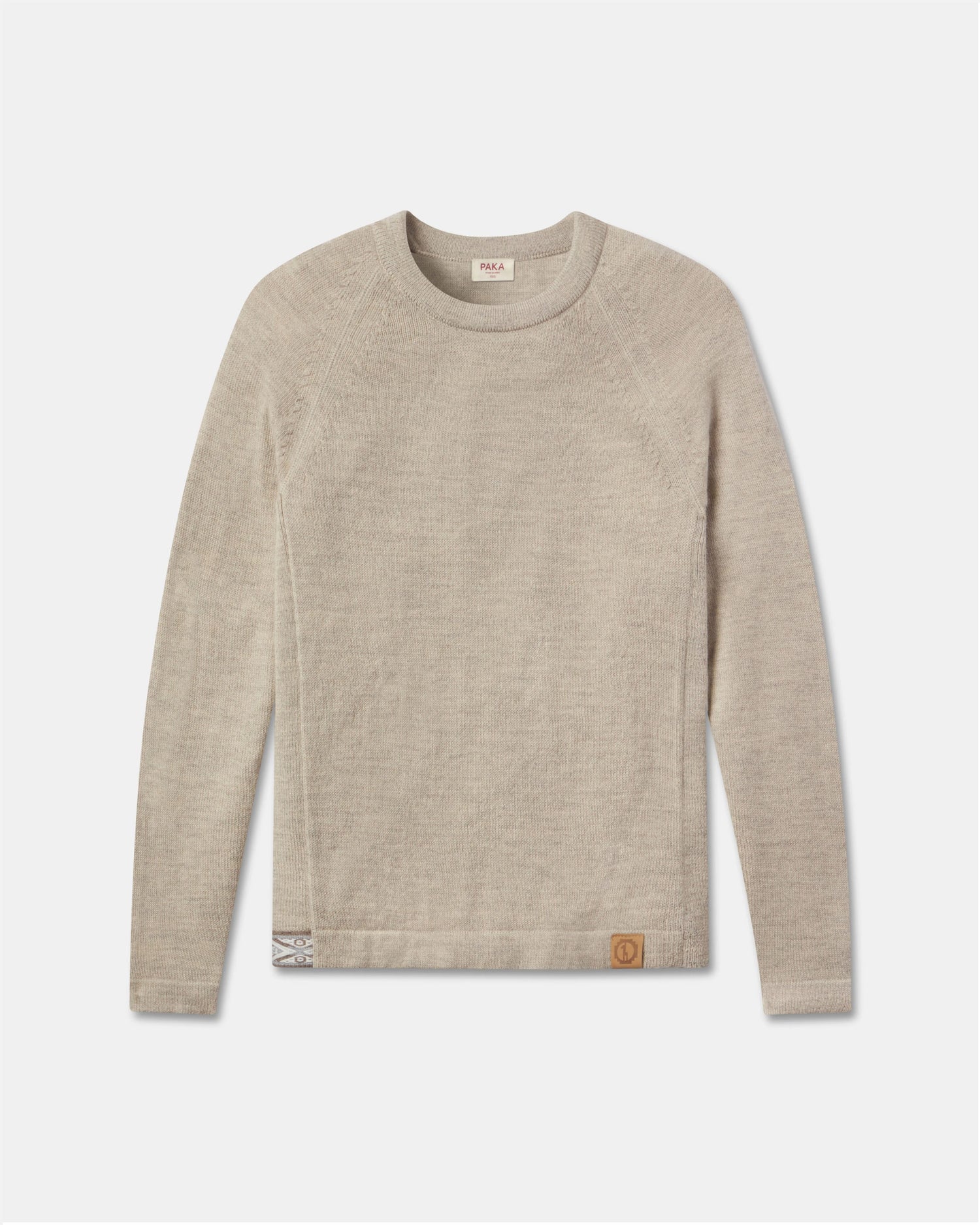 The Original Crew Pebble / Beige Sustainable Alpaca Crewneck Sweater from Peru – PAKA Apparel