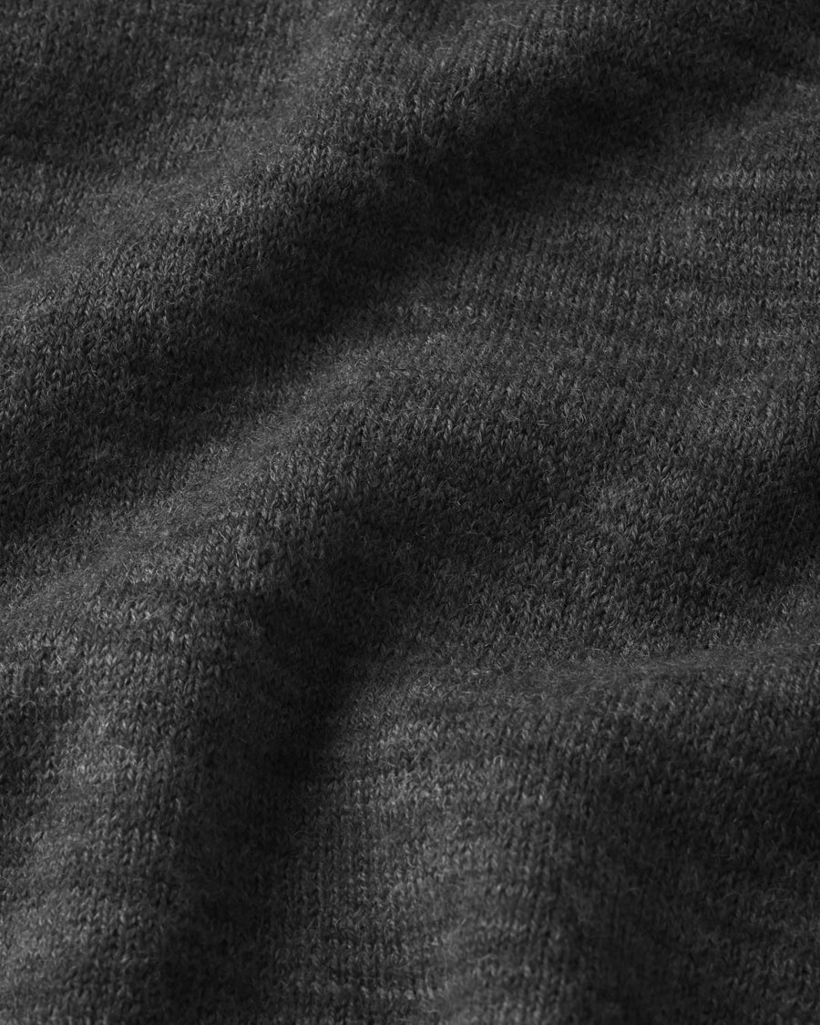 Charcoal alpaca wool swatch