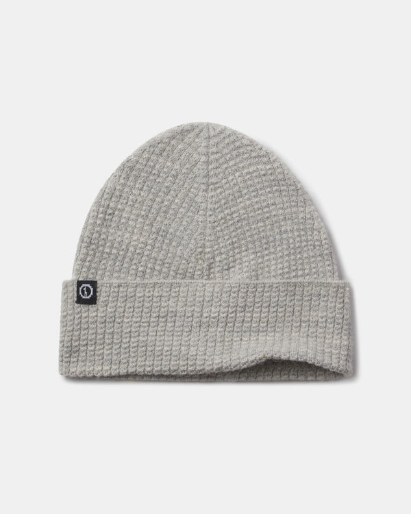 Light Grey Waffle Knit Beanie with Sustainable Alpaca Fiber – PAKA Apparel