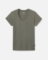 Forage Green Alpaca Wool Blend Women's V-Neck T-Shirt – PAKA Apparel