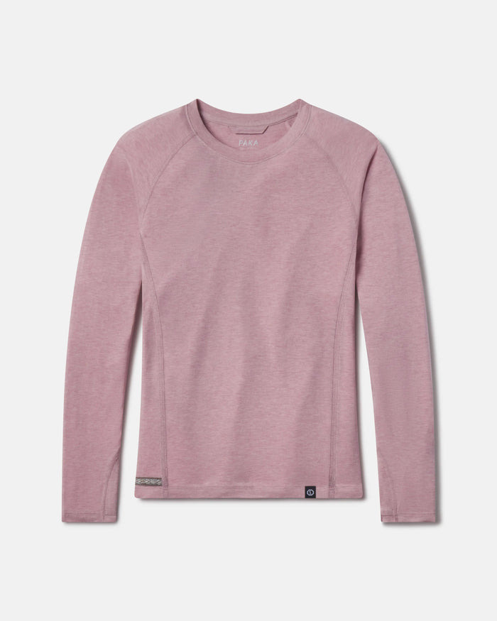 Pink long-sleeve shirt on a white background