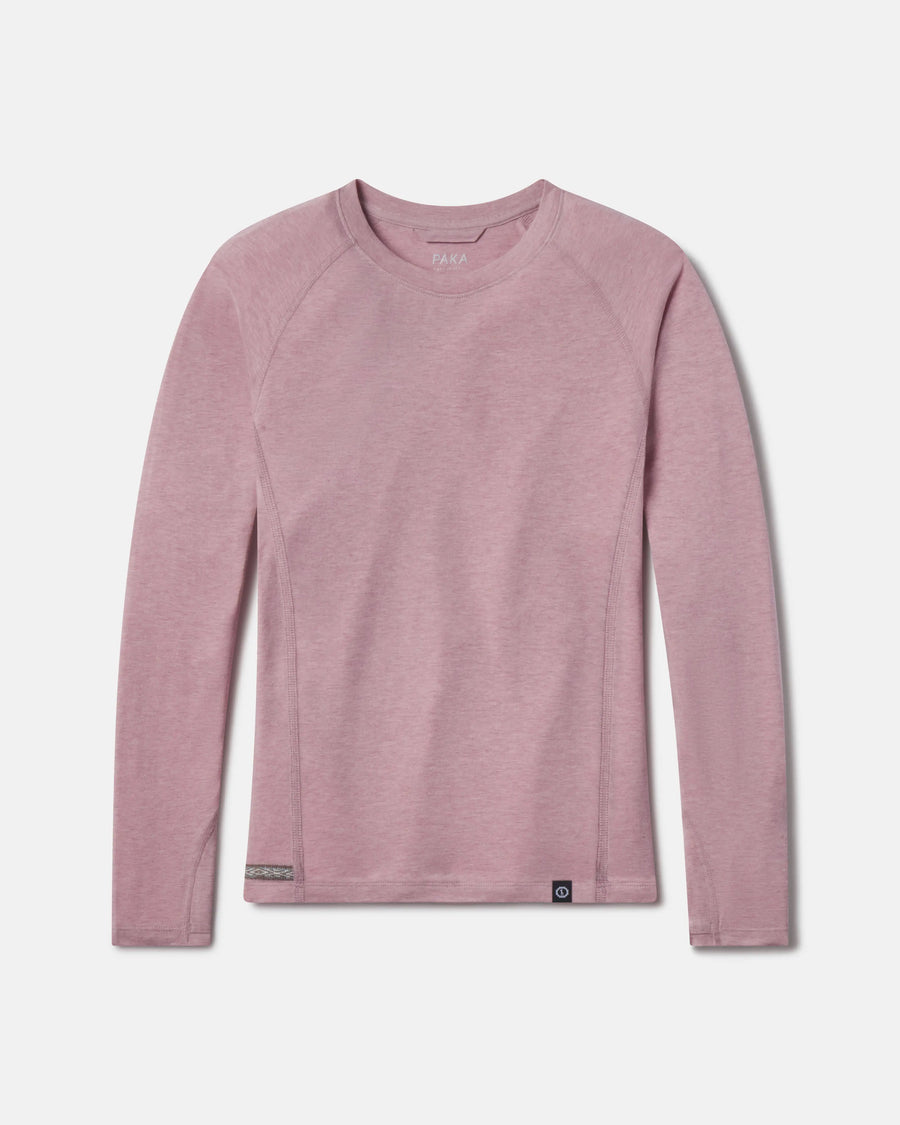 Pink long-sleeve shirt on a white background