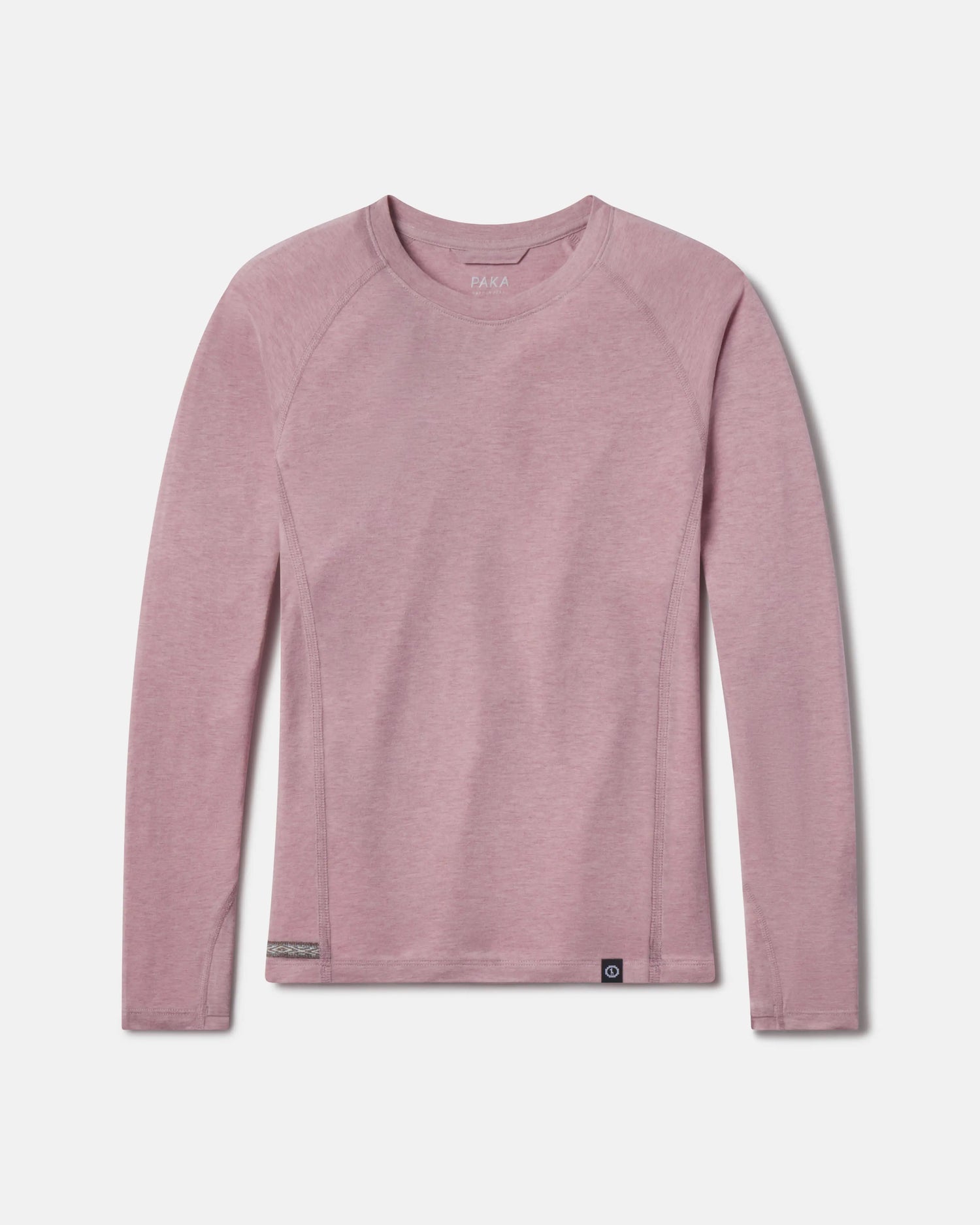 Pink long-sleeve shirt on a white background