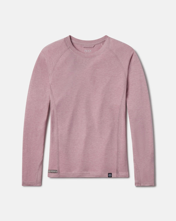 Pink long-sleeve shirt on a white background