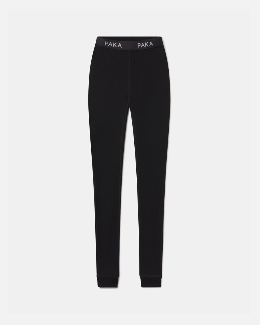 Sustainable Alpaca-Merino Wool Women's Thermal Bottoms in Black – PAKA Apparel